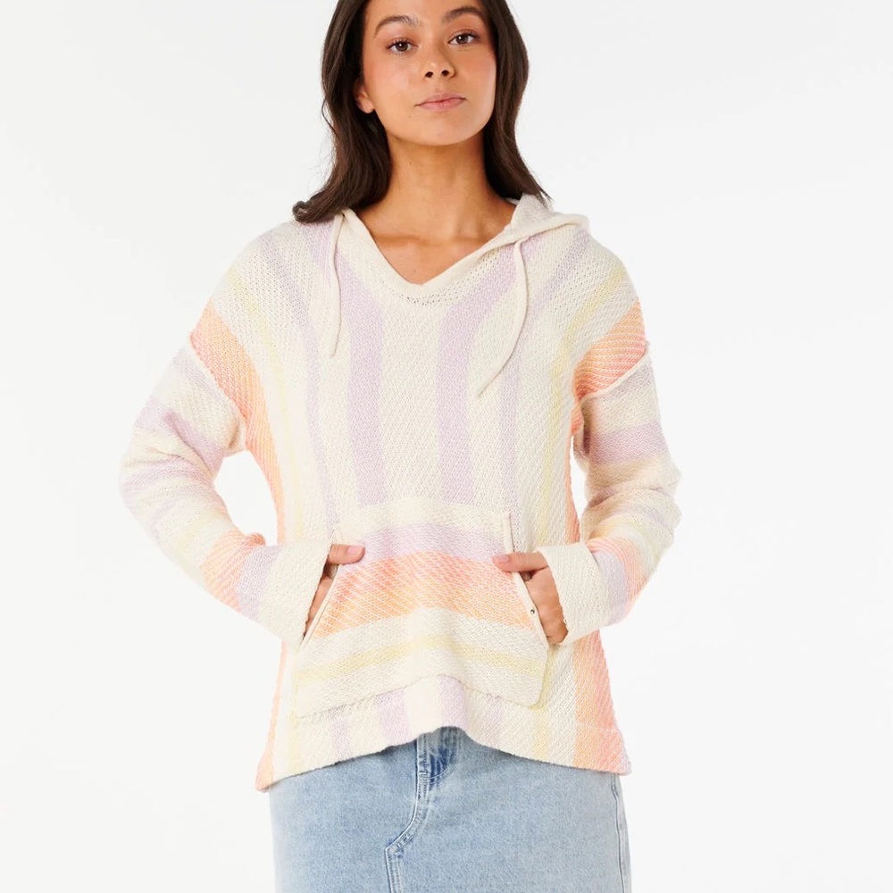 RIP CURL women’s neon isles knit poncho M